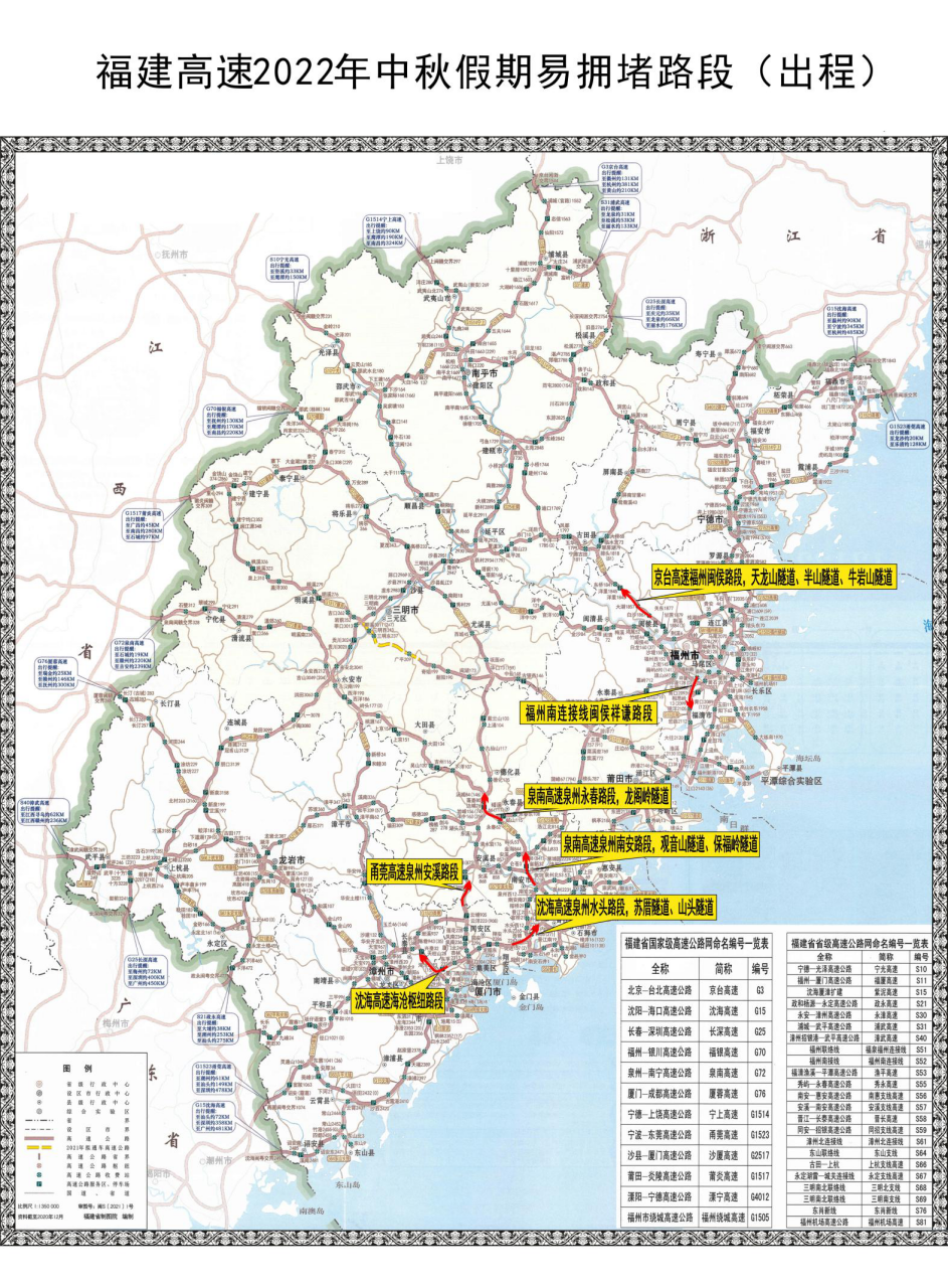 福建发布中秋假期高速公路交通安全出行提示